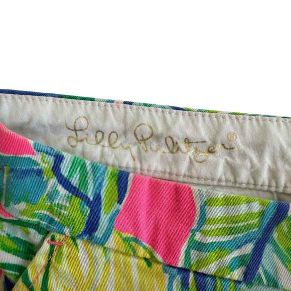 EUC Lilly Pulitzer 5" Buttercup‎ Low Rise Stretch Short Size 0 Colorful Beachy - Picture 4 of 5